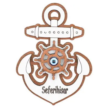 Seferihisar Themed Wooden Engraved Souvenir Fridge Magnet - 6