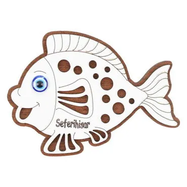 Seferihisar Themed Wooden Engraved Souvenir Fridge Magnet - 9