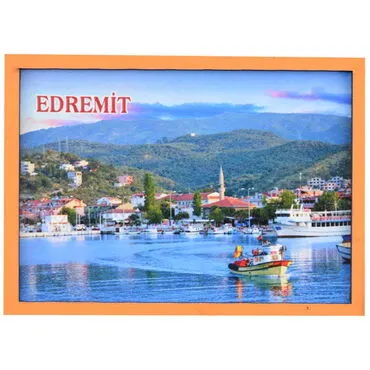 Edremit Themed Wooden Cute Animals Souvenşr Fridge Magnet Serie C 90x120 mm - 5