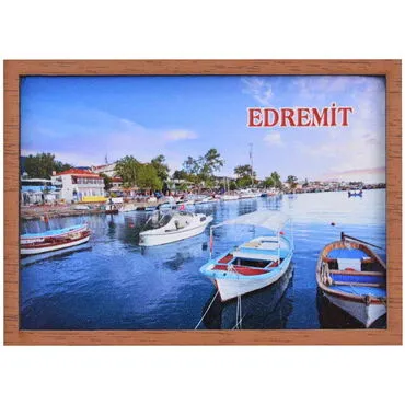 Edremit Themed Wooden Cute Animals Souvenşr Fridge Magnet Serie C 90x120 mm - 9