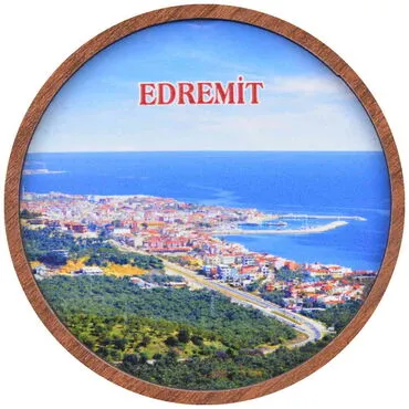 Edremit Themed Wooden Cute Animals Souvenşr Fridge Magnet Serie C 90x120 mm - 13
