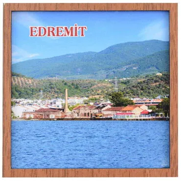 Edremit Themed Wooden Cute Animals Souvenşr Fridge Magnet Serie C 90x120 mm - 15
