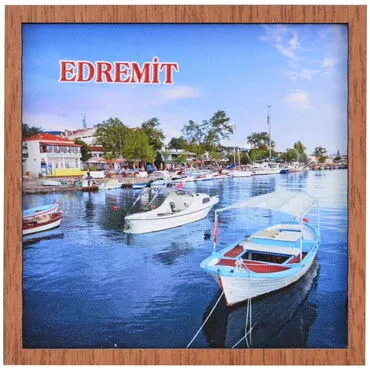 Edremit Themed Wooden Cute Animals Souvenşr Fridge Magnet Serie C 90x120 mm - 16