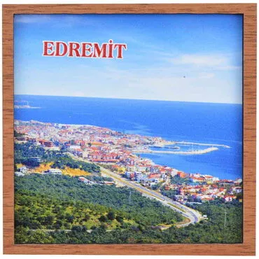 Edremit Themed Wooden Cute Animals Souvenşr Fridge Magnet Serie C 90x120 mm - 19