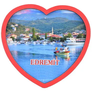 Edremit Themed Wooden Cute Animals Souvenşr Fridge Magnet Serie C 90x120 mm - 21