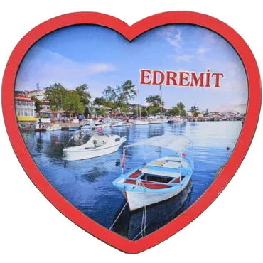 Edremit Themed Wooden Cute Animals Souvenşr Fridge Magnet Serie C 90x120 mm - 22