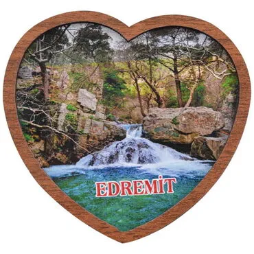 Edremit Themed Wooden Cute Animals Souvenşr Fridge Magnet Serie C 90x120 mm - 23
