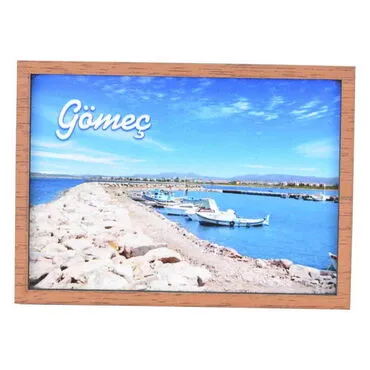 Gomec Themed Wooden Cute Animals Souvenşr Fridge Magnet Serie C 90x120 mm - 5