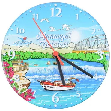 Manavgat Themed Epoxy Wall Clock Home Decoration 20 Cm