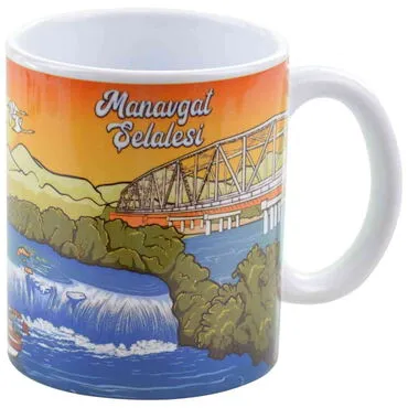 Toptan Manavgat Temalı Seramik Özel Baskılı Kupa 80x95 mm - 2