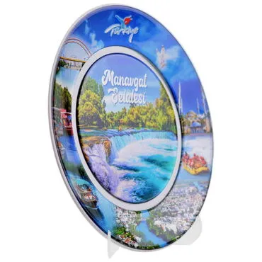 Manavgat Themed Customised Ceramic Epoxy Souvenir Plate 26 cm - Standart - 2