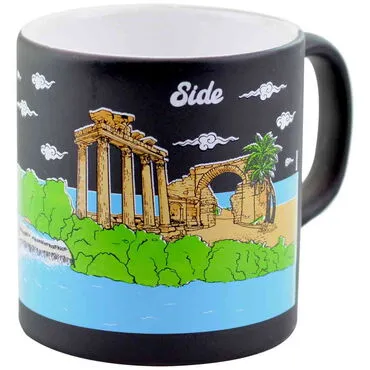 Manavgat Themed Customised Serigraphy Printed Ceramic Mug 82x90 mm - (Siyah) - 3