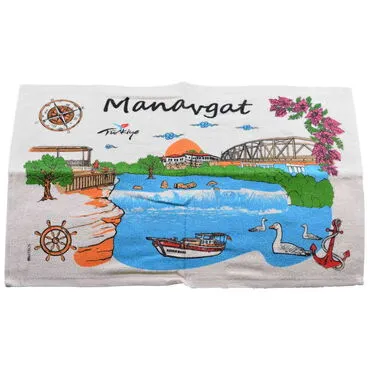 Manavgat Themed Customised Serigraphy Printed Hand Towel 300x500 mm - Standart - 2