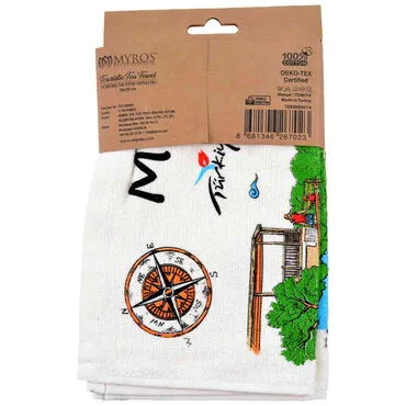 Manavgat Themed Customised Serigraphy Printed Hand Towel 300x500 mm - Standart - 3