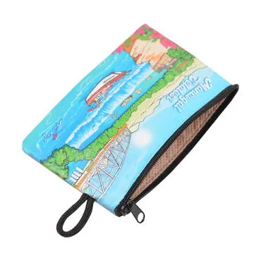 Manavgat Themed Turkish Woven Wallet  113x80x8 mm - 2