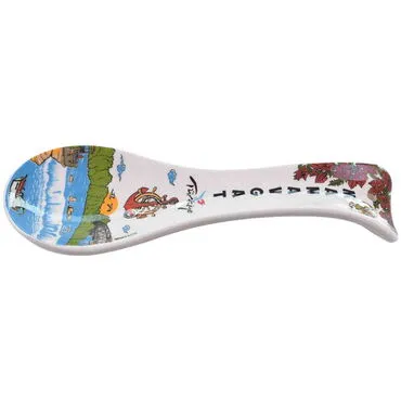 Manavgat Themed Ceramic Serigraphy Printed Spoon Rests - Standart - 2
