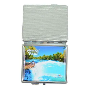 Toptan Manavgat Temalı Myros Metal Küçük Sigara Tabakası 87x76x11 mm - 3