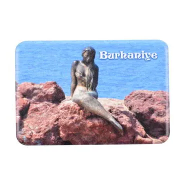 Burhaniye Themed Customised UV Printed Plastic Base Rectangle Fridge Magnet 80x50 mm - 2