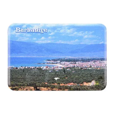 Burhaniye Themed Customised UV Printed Plastic Base Rectangle Fridge Magnet 80x50 mm - 3