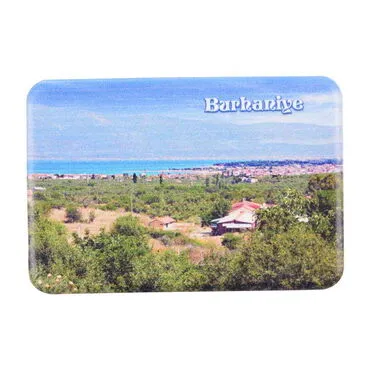 Burhaniye Themed Customised UV Printed Plastic Base Rectangle Fridge Magnet 80x50 mm - 4