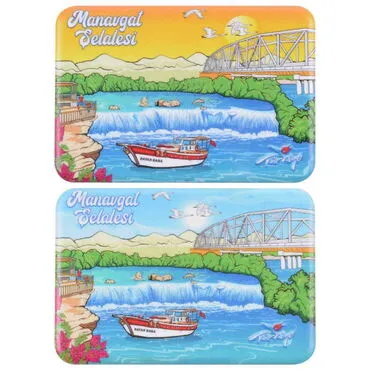 Manavgat Themed Customised UV Printed Plastic Base Rectangle Fridge Magnet 80x50 mm - 2