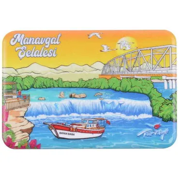 Manavgat Themed Customised UV Printed Plastic Base Rectangle Fridge Magnet 80x50 mm - 4