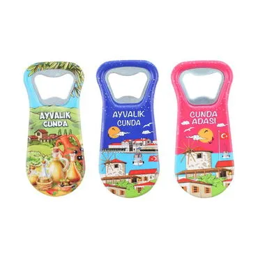 Ayvalik Themed Customised Uv Printed  Plastic Base Plastic Base Bottle Opener 95x43 mm - 2
