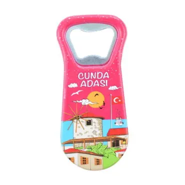 Ayvalik Themed Customised Uv Printed  Plastic Base Plastic Base Bottle Opener 95x43 mm - 4