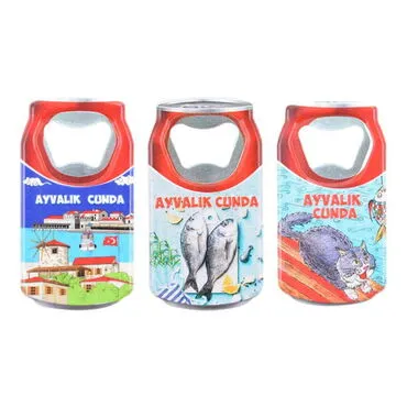 Toptan Ayvalık Temalı Myros Teneke Kutu Açacak Magnet 43x80 mm - 2