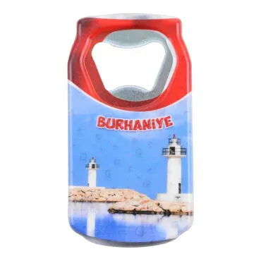 Burhaniye Themed Customised UV Printed Coca Cola Bottle Shape Plastic Base Bottle Opener 43x80 mm - 3