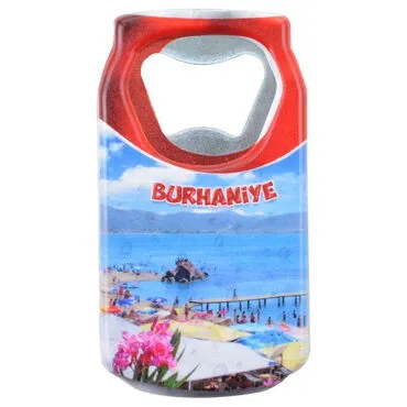 Burhaniye Themed Customised UV Printed Coca Cola Bottle Shape Plastic Base Bottle Opener 43x80 mm - 5