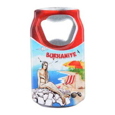 Burhaniye Themed Customised UV Printed Coca Cola Bottle Shape Plastic Base Bottle Opener 43x80 mm - 6