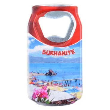 Burhaniye Themed Customised UV Printed Coca Cola Bottle Shape Plastic Base Bottle Opener 43x80 mm - 7
