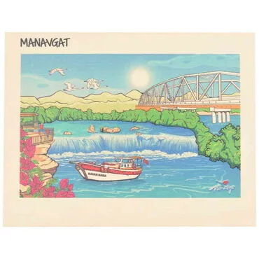 Toptan Manavgat Temalı Myros Ahşap Kartpostal 116x150 mm - 4