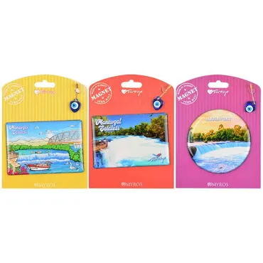 Manavgat Themed Epoxy Dome Backing Card Souvenir Fridge Magnet - 2