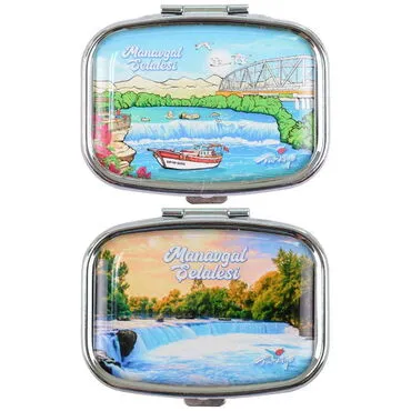 Manavgat Themed Customised Epoxy Rectangle Pill Box 57x45x15 mm - 4