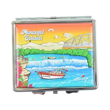 Toptan Manavgat Temalı Myros Metal Küçük Sigara Tabakası 87x76x11 mm - 5
