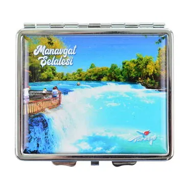Toptan Manavgat Temalı Myros Metal Küçük Sigara Tabakası 87x76x11 mm - 6