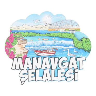 Toptan Manavgat Temalı 3D Resimli Ahşap Magnet - 4