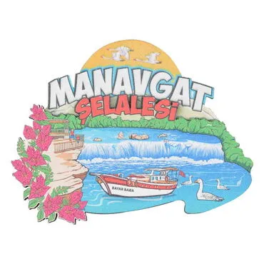 Toptan Manavgat Temalı 3D Resimli Ahşap Magnet - 5