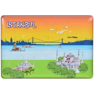 Toptan İstanbul Temalı Myros Dikdörtgen Magnet 80x55 cm - 19