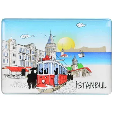 Toptan İstanbul Temalı Myros Dikdörtgen Magnet 80x55 cm - 18