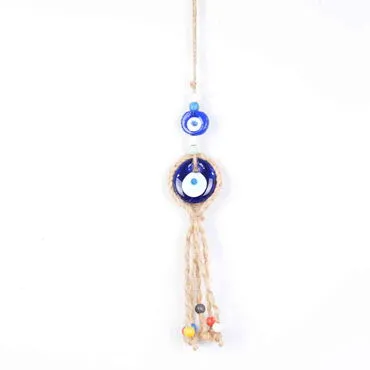Evil Eye Macrame Oval Shaped Macrame Framing Wall Hanging - Standart