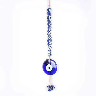 Evil Eye Macrame Oval Shaped Multi Bead Detailed Wall Hanging - Standart