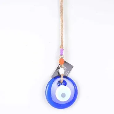 Evil Eye Macrame Oval Shaped Three Orta Bead Detailed Wall Hanging - 4