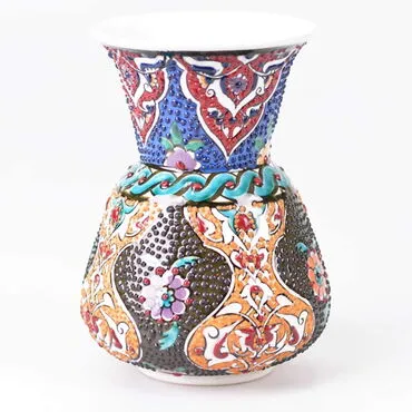 Toptan Samur Tezhi̇p 15 Cm Geni̇ş Vazo