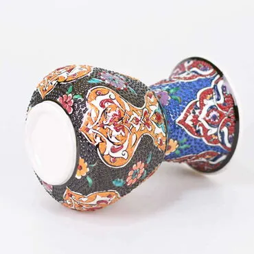 Toptan Samur Tezhi̇p 15 Cm Geni̇ş Vazo - Standart - 2