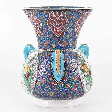 Toptan Samur Tezhi̇p 30 Cm Kandi̇l Vazo