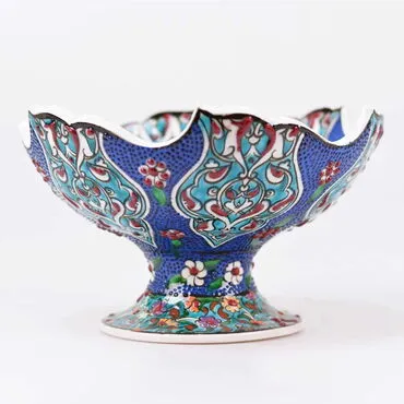 Toptan Samur Tezhi̇p 20 Cm Ayakli Kase - Standart - 2
