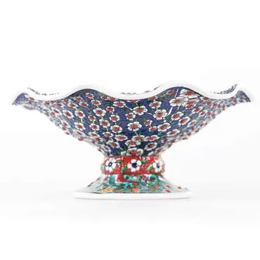 Turkish Ceramics Tezhip 25 cm Bowl with Stand - KASE181(2) - 2